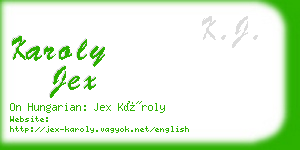 karoly jex business card